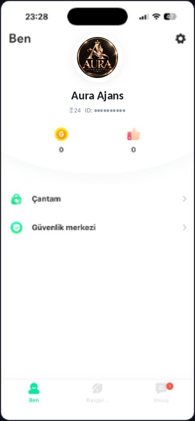 Örnek profil ekranı