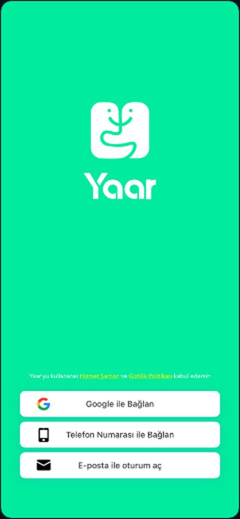 Livu giriş ekranı